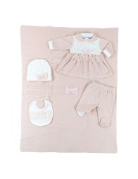 Velour Coming Home Set for Baby Girl by Le Chicche LCH7700A25