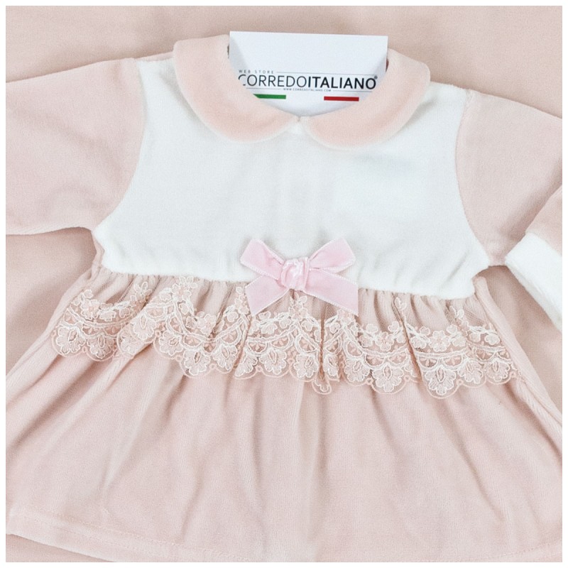 Velour Coming Home Set for Baby Girl by Le Chicche
