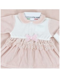 Velour Coming Home Set for Baby Girl by Le Chicche