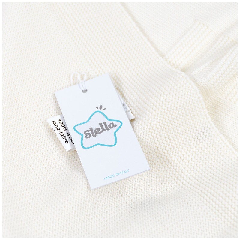 Blanket pure wool for cradle by Stella | Corredoitaliano.com Blanket pure wool for cradle by Stella | Corredoitaliano.com