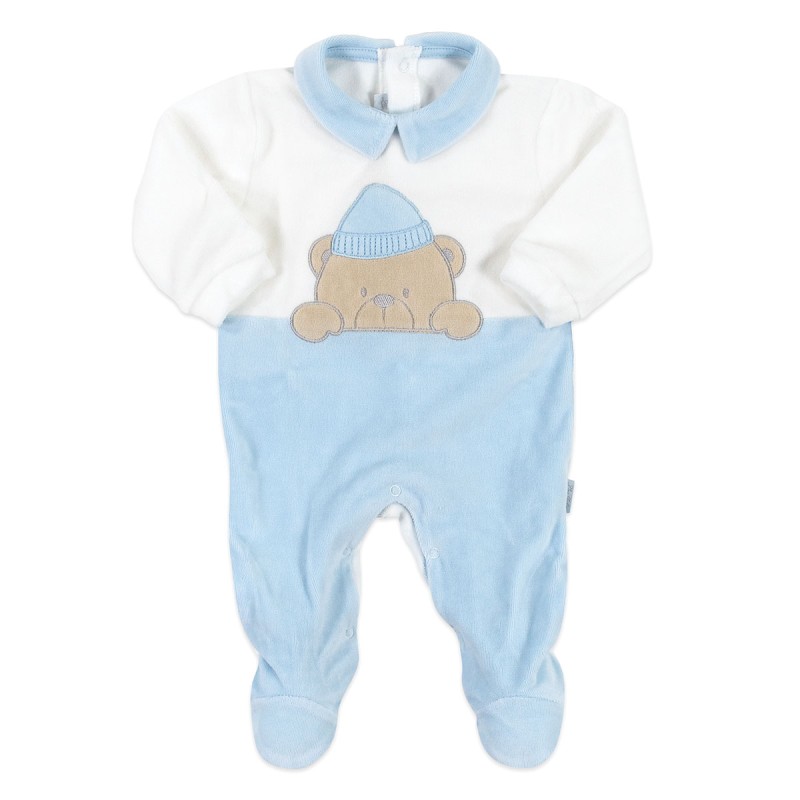 Tutina in ciniglia con orsetto by Les Jolies LJ3443CL Tutina in ciniglia con orsetto by Les Jolies LJ3443CL