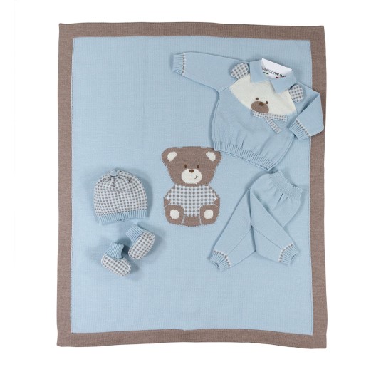 Set corredino prima nascita per neonato pura lana | Corredo Italiano®