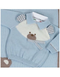 Set corredino prima nascita per neonato pura lana