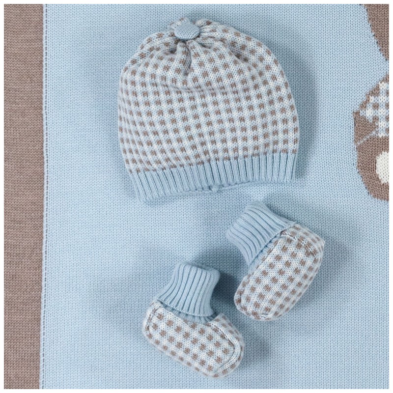 Newborn Boy Layette Set in Pure Wool | Corredo Italiano Newborn Boy Layette Set in Pure Wool | Corredo Italiano