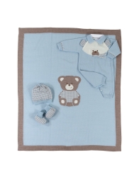 Newborn Boy Layette Set in Pure Wool - Stella IN81A