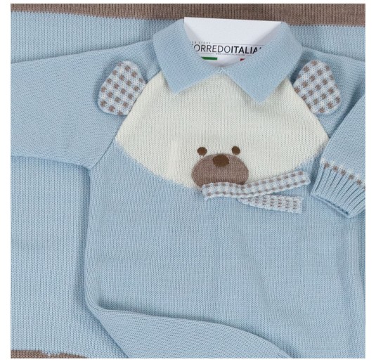 Newborn Boy Layette Set in Pure Wool - Stella IN81A 2