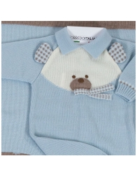 Newborn Boy Layette Set in Pure Wooi - Corredoitaliano®
