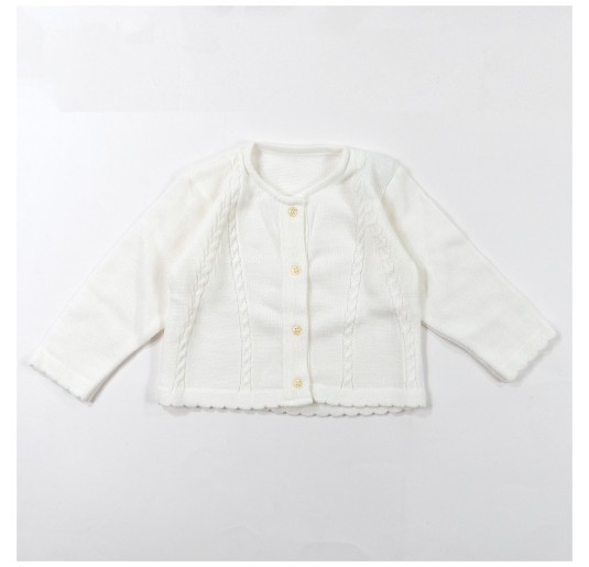 Newborn girl jacket mix wool - La Margherita KEG17575 2