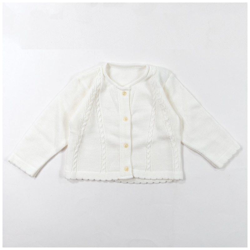 Newborn girl jacket mix wool - La Margherita KEG17575