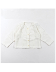 Newborn girl jacket mix wool - La Margherita KEG17575