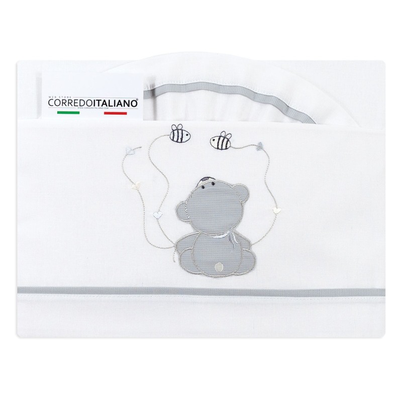 Cot bed sheet set cotton - Dolci Sogni DSL6037 | Corredoitaliano.com
