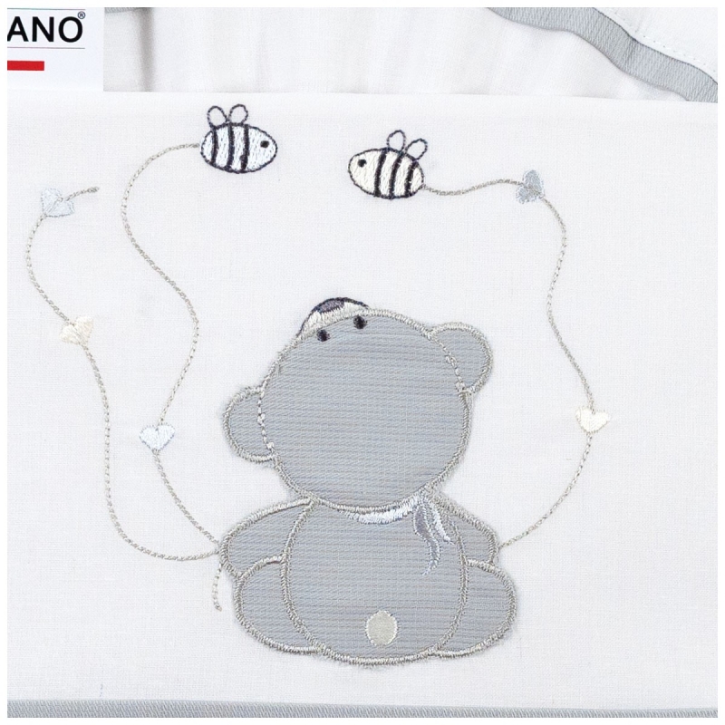 Cot bedding set with teddy bear and...