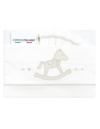 Cradle pram sheet set cotton - Dolci Sogni DSLC6020 - Cream