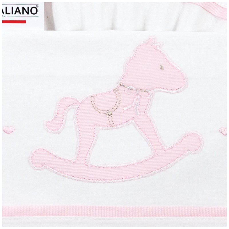 Cradle pram sheet set cotton - Dolci Sogni | Corredoitaliano.com