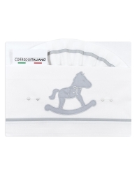 Set lenzuola per culla lettino - Dolci Sogni DSL6020 - Gray