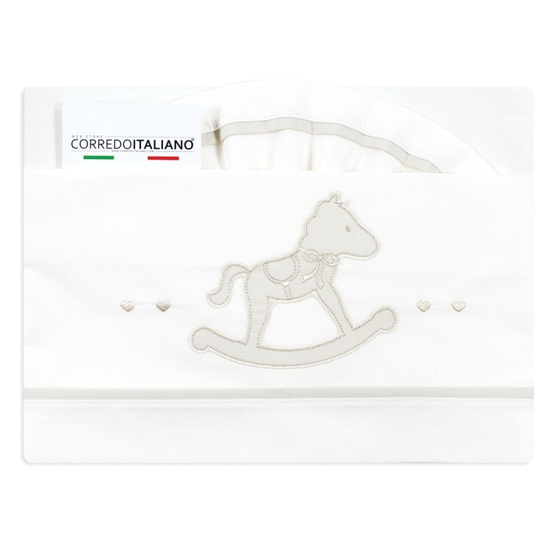 Set lenzuola per culla lettino - Dolci Sogni DSL6020 - Cream