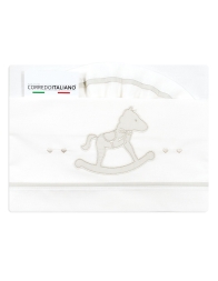 Cot bed sheet set cotton - Dolci Sogni DSL6020 - Cream