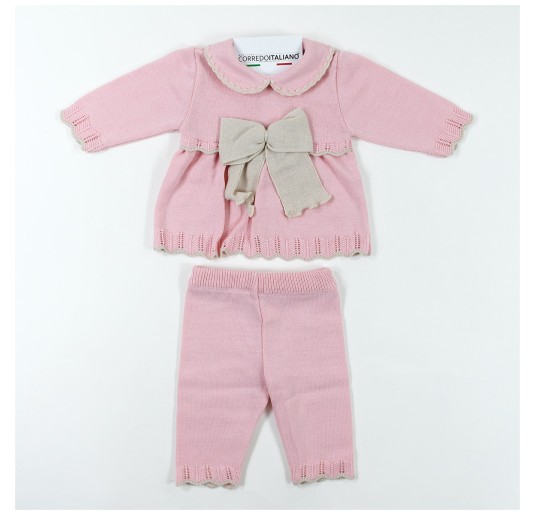 Newborn girl's first layette set in wool blend - Prime Emozioni 2133D 2