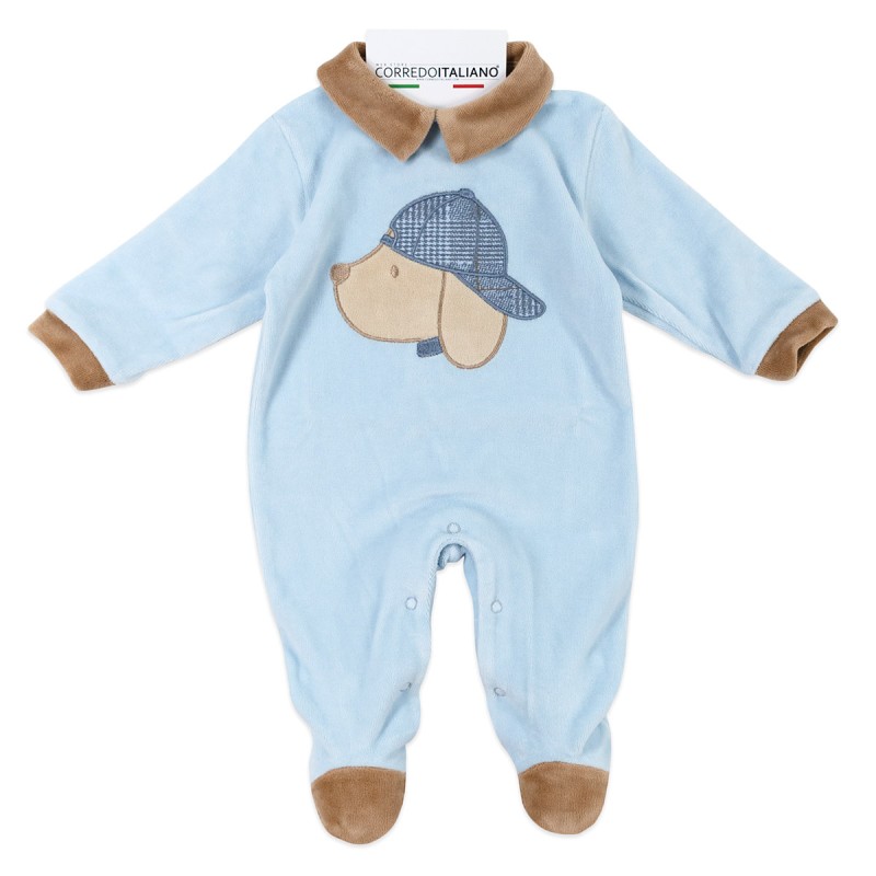 Tutina in ciniglia con colletto - Les Jolies | Corredoitaliano.com Tutina in ciniglia con colletto - Les Jolies | Corredoitaliano.com