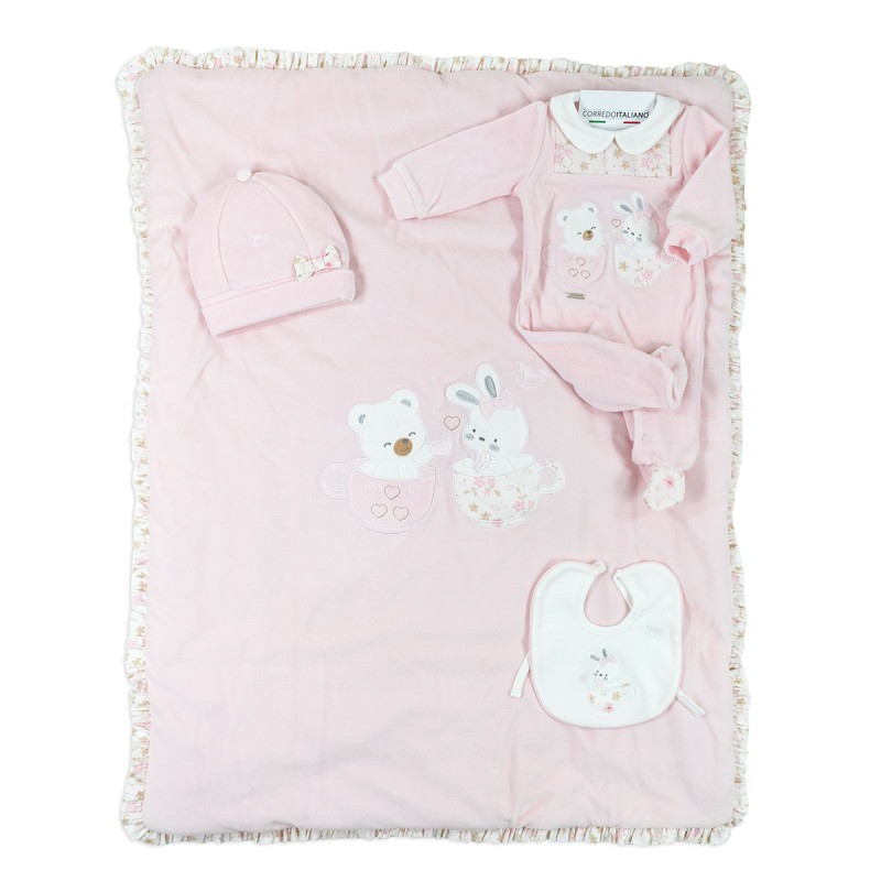 Set corredino prima uscita ciniglia neonata - Mio Piccolo 386R