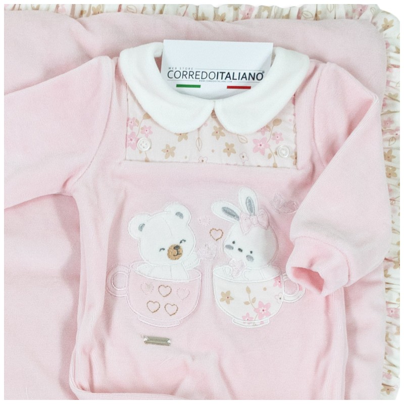Set corredino prima uscita ciniglia neonata - Mio Piccolo 386R Set corredino prima uscita ciniglia neonata - Mio Piccolo 386R