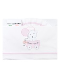 Set lenzuola per culla e carrozzina - Dolci Sogni - Rosa