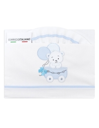 Set lenzuola per culla e carrozzina - Dolci Sogni - Cielo