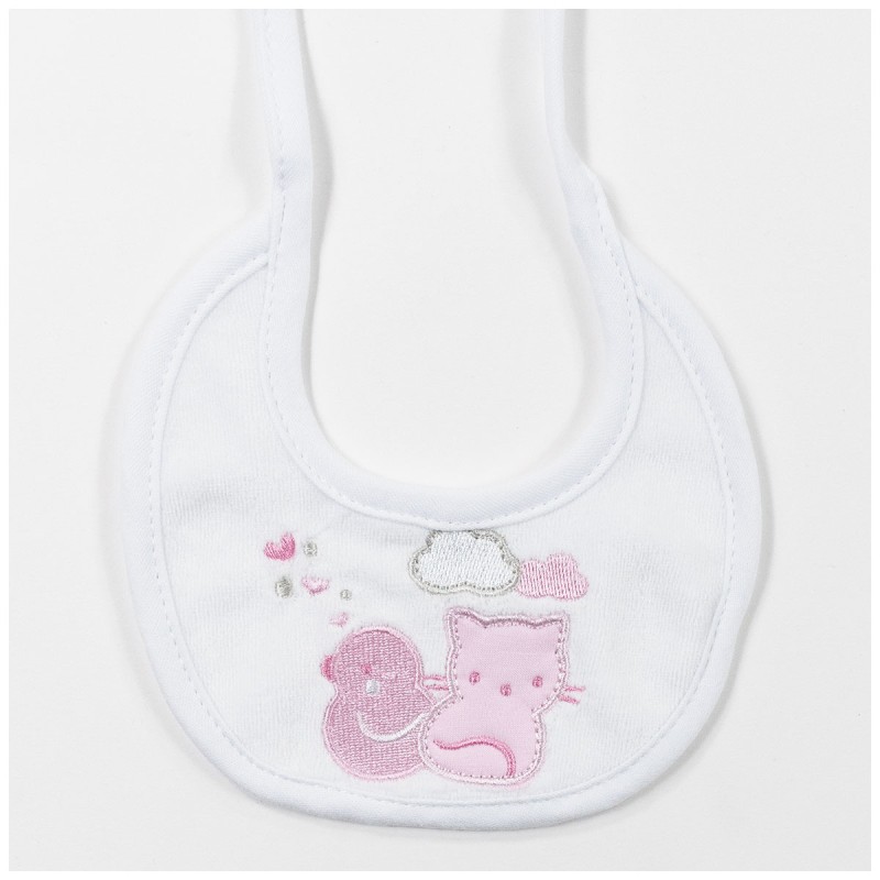 Bib in chenille embroidered AD9857A