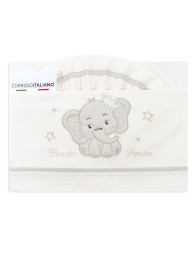 Set lenzuola per culletta e carrozzina - Elefantino Panna