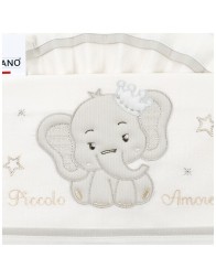 Set lenzuola per culletta e carrozzina - Elefantino Panna