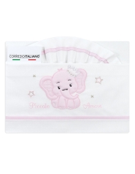 Set lenzuola per culla lettino - Elefantino Rosa