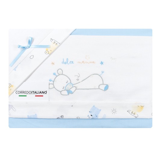 Giraffa - Set lenzuola culletta e carrozzina Mio Piccolo LC362