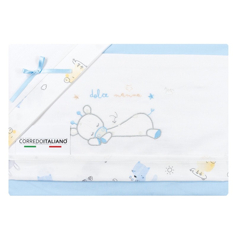 Giraffa - Set lenzuola culletta e carrozzina Mio Piccolo LC362