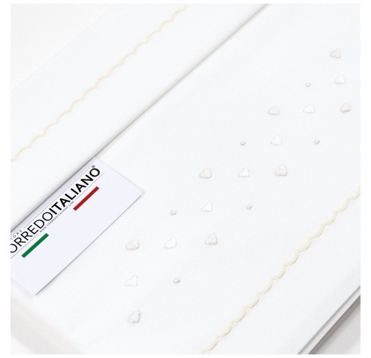 Cradle sheet set embroidered by hand LC45243PA