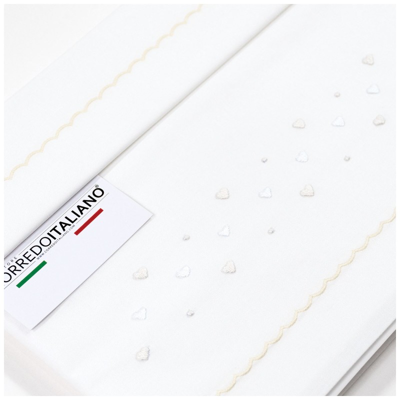 Cradle sheet set embroidered by hand LC45243PA