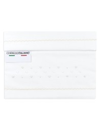 Cradle sheet set embroidered by hand | Corredoitaliano.com