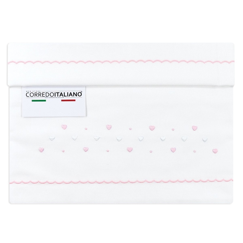 Lenzuolino ricamato a mano culla...