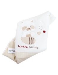 Sweet friend - Cuddly Chenille Blanket for Cradle - Mio Piccolo MPC378C