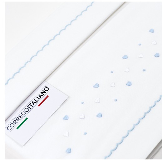 Cot Crib sheet set embroidered by hand LL85243AZ
