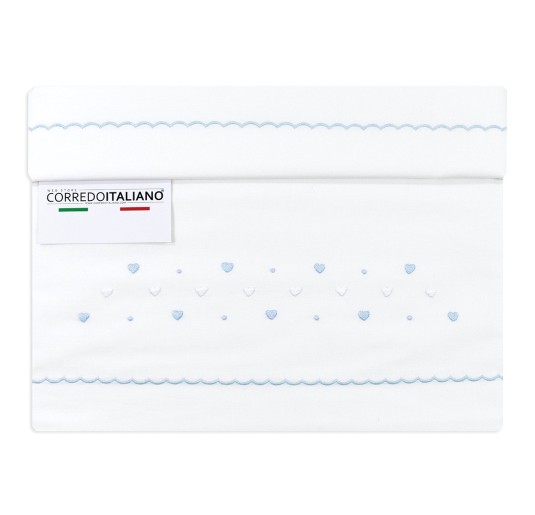 Lenzuolino ricamato a mano culla carrozzina LC45243AZ 2