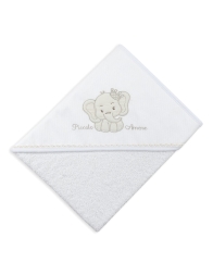 Accappatoio triangolo in spugna - Elefantino - Panna