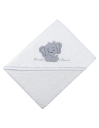 Accappatoio triangolo in spugna - Elefantino - Grigio