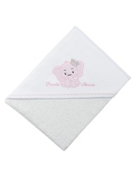 Triangular Terry Bathrobe - Elephant - Pink