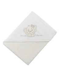 Accappatoio triangolo in spugna - Elefantino - Beige