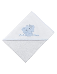 Accappatoio triangolo in spugna - Elefantino - Azzurro