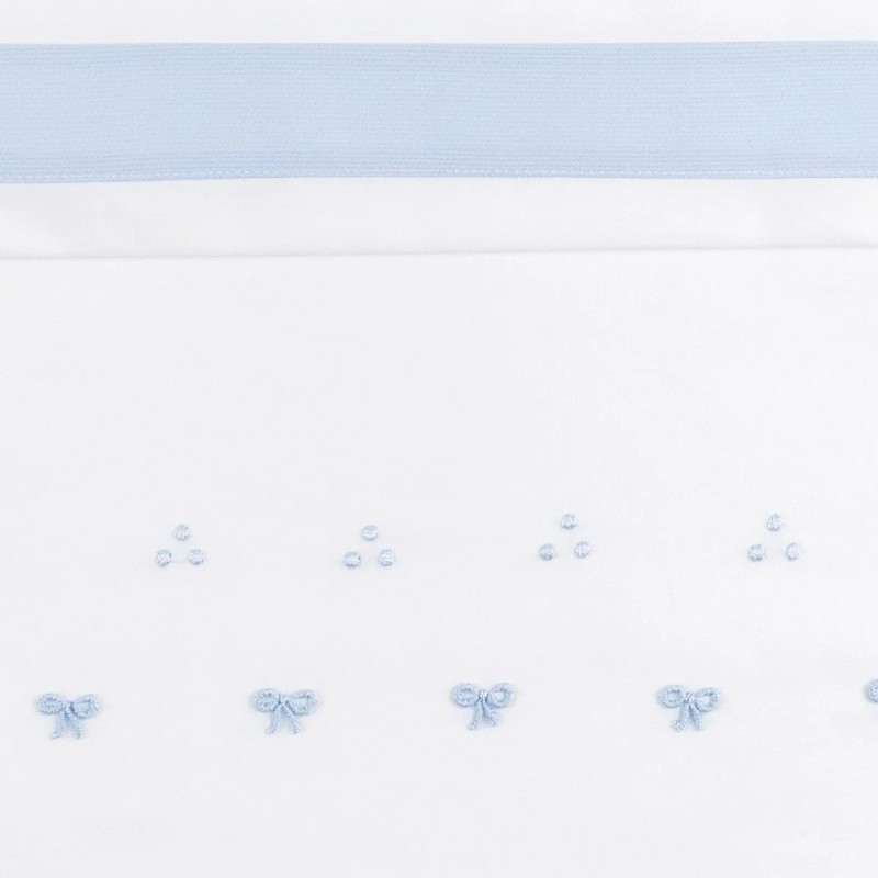 Cot Crib sheet set embroidered by... Cot Crib sheet set embroidered by...