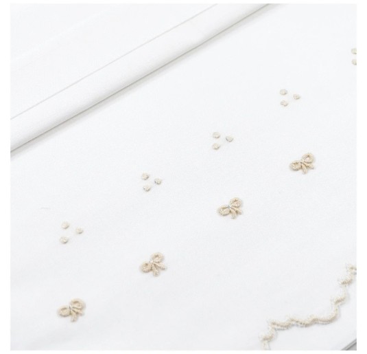 Cot Crib sheet set embroidered by hand LL85336PA