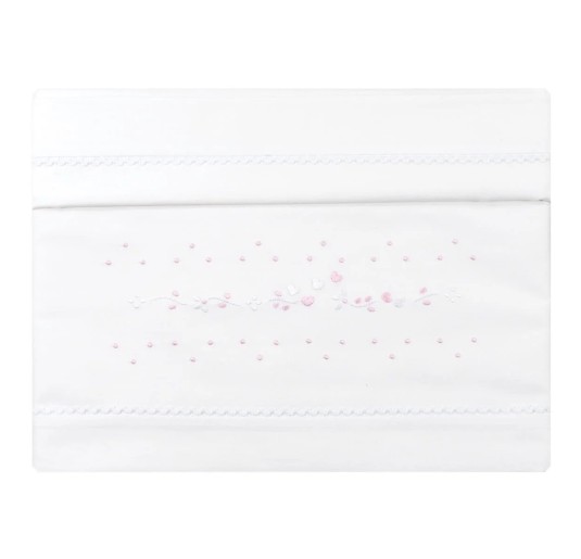 Cot Crib sheet set embroidered by hand LL85348RR 2