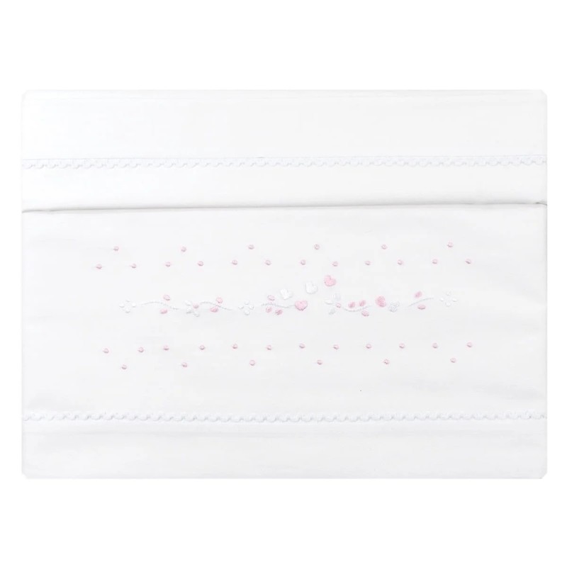 copy of Cot Crib sheet set embroidered by hand | Corredoitaliano copy of Cot Crib sheet set embroidered by hand | Corredoitaliano
