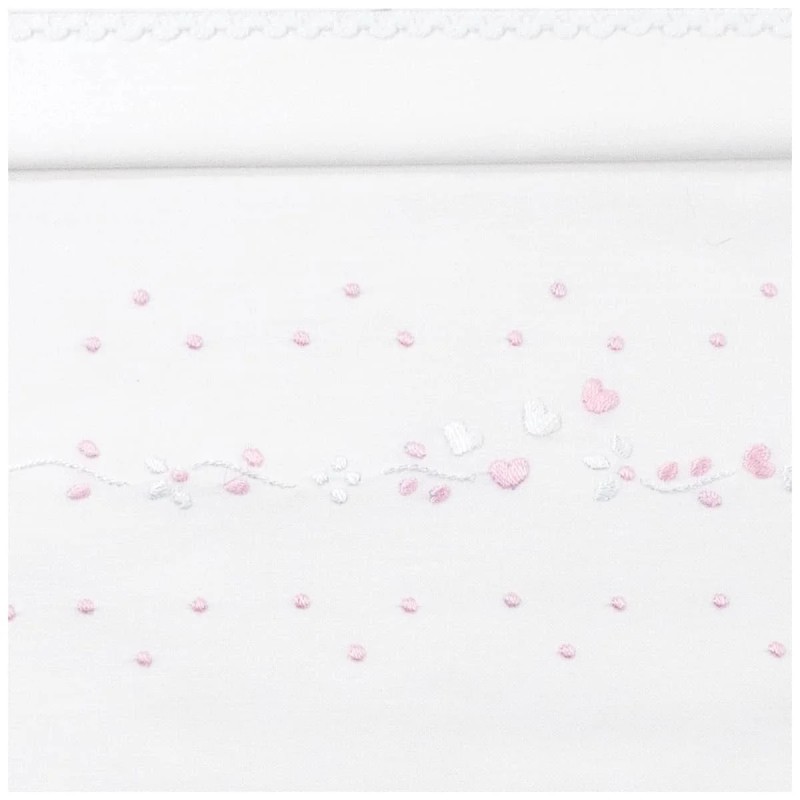 Cot Crib sheet set embroidered by hand | Corredo Italiano® Cot Crib sheet set embroidered by hand | Corredo Italiano®